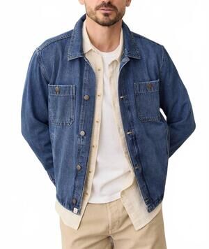 NEW MARINE LAYER patrick denim jacket in dark wash